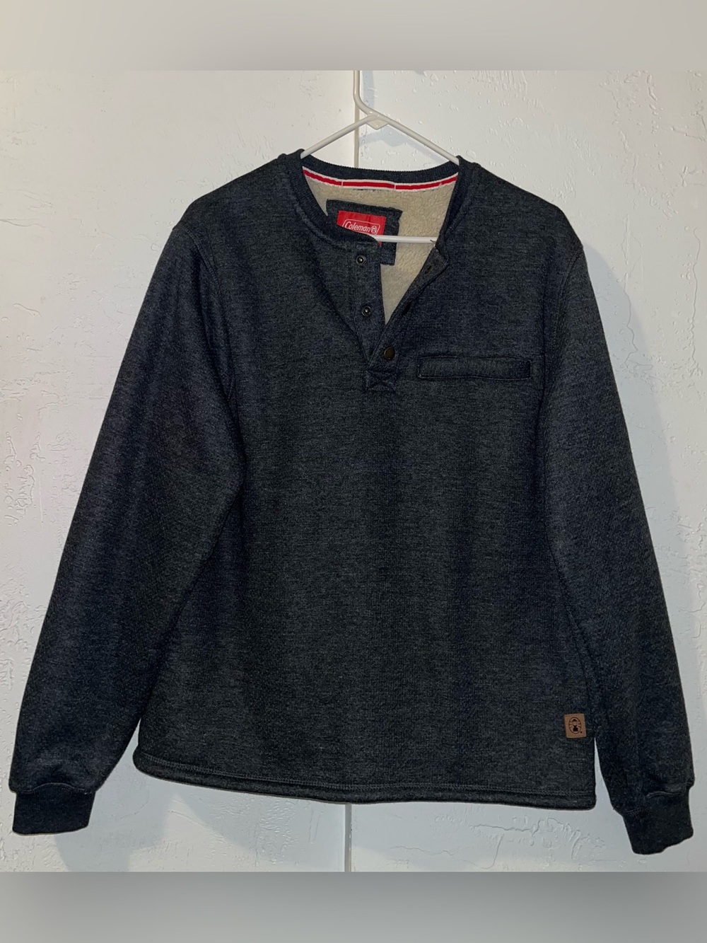 Coleman Men’s Dark Gray Sherpa-lined Henley
